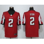 Nike Falcons #2 Matt Ryan Red Team Color Men's Stitched NFL Limited Jersey