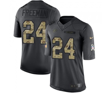Nike Falcons #24 Devonta Freeman Black Men's Stitched NFL Limited 2016 Salute To Service Jersey