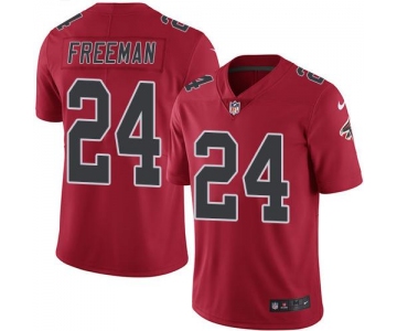 Nike Falcons #24 Devonta Freeman Red Men's Stitched NFL Limited Rush Jersey