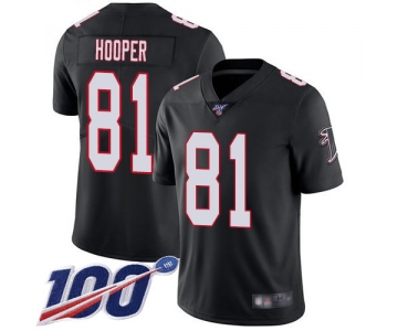 Nike Falcons #81 Austin Hooper Black Alternate Men's Stitched NFL 100th Season Vapor Limited Jersey