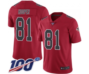Nike Falcons #81 Austin Hooper Red Men's Stitched NFL Limited Rush 100th Season Jersey