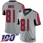 Nike Falcons #81 Austin Hooper Silver Men's Stitched NFL Limited Inverted Legend 100th Season Jersey