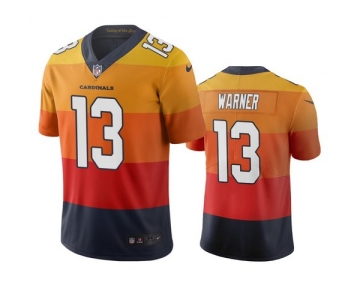 Arizona Cardinals #13 Kurt Warner Sunset Orange Vapor Limited City Edition NFL Jersey