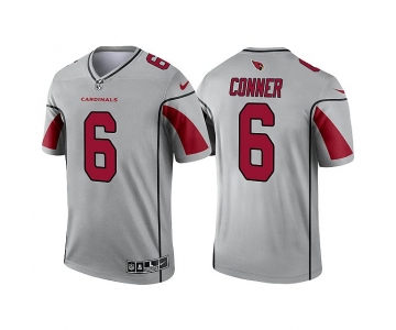 Men Arizona Cardinals #6 James Conner 2021 Inverted Legend Silver Jersey