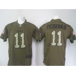 Men's Arizona Cardinals #11 Larry Fitzgerald Green Salute To Service 2015 NFL Nike Limited Jersey