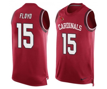 Men's Arizona Cardinals #15 Michael Floyd Red Hot Pressing Player Name & Number Nike NFL Tank Top Jersey