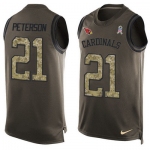 Men's Arizona Cardinals #21 Patrick Peterson Green Salute to Service Hot Pressing Player Name & Number Nike NFL Tank Top Jersey