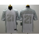 Men's Arizona Cardinals #21 Patrick Peterson White Platinum NFL Nike Limited Jersey