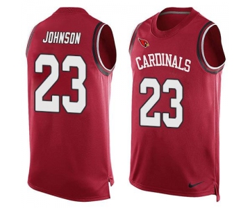 Men's Arizona Cardinals #23 Chris Johnson Red Hot Pressing Player Name & Number Nike NFL Tank Top Jersey