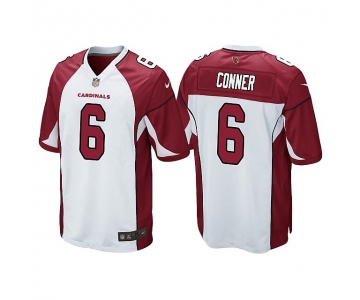 Men's Arizona Cardinals #6 James Conner Game White Nike Jersey