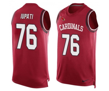 Men's Arizona Cardinals #76 Mike Iupati Red Hot Pressing Player Name & Number Nike NFL Tank Top Jersey
