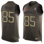 Men's Arizona Cardinals #85 Darren Fells Green Salute to Service Hot Pressing Player Name & Number Nike NFL Tank Top Jersey