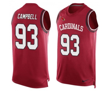 Men's Arizona Cardinals #93 Calais Campbell Red Hot Pressing Player Name & Number Nike NFL Tank Top Jersey