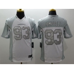 Men's Arizona Cardinals #93 Calais Campbell White Platinum NFL Nike Limited Jersey