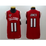 Men's Atlanta Falcons #11 Julio Jones Red Color Rush 2017 Vest Stitched NFL Nike Tank Top Jersey