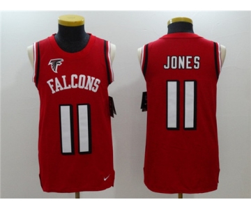 Men's Atlanta Falcons #11 Julio Jones Red Color Rush 2017 Vest Stitched NFL Nike Tank Top Jersey