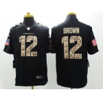 Nike Arizona Cardinals #12 John Brown Salute to Service Black Limited Jersey