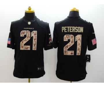 Nike Arizona Cardinals #21 Patrick Peterson Salute to Service Black Limited Jersey