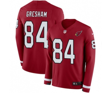 Nike Cardinals #84 Jermaine Gresham Red Team Color Men's Stitched NFL Limited Therma Long Sleeve Jersey