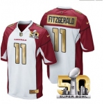 Pre Order Arizona Cardinals Jersey 11 Larry Fitzgerald White Super Bowl 50 Limited Jerseys