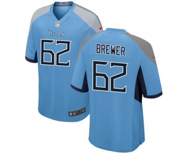 Men's Tennessee Titans #62 Aaron Brewer Blue Game Nike Jersey