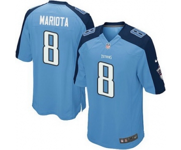 Men's Tennessee Titans #8 Marcus Mariota Light Blue Team Color NFL Nike Game Jersey