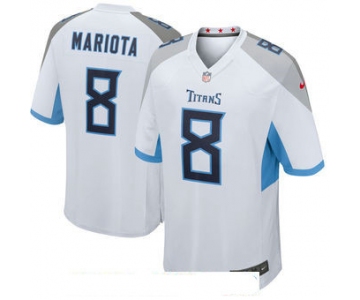 Men's Tennessee Titans #8 Marcus Mariota Nike White New 2018 Game Jersey