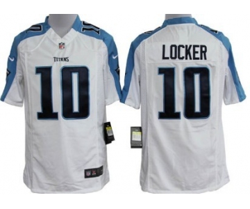 Nike Tennessee Titans #10 Jake Locker White Game Jersey