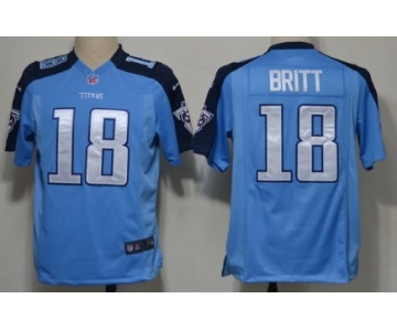 Nike Tennessee Titans #18 Kenny Britt Light Blue Game Jersey