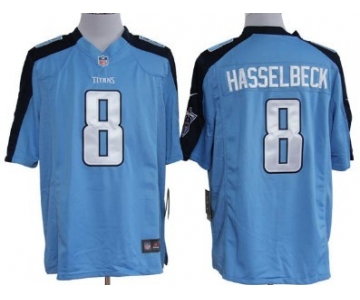 Nike Tennessee Titans #8 Matt Hasselbeck Light Blue Game Jersey