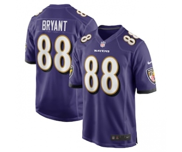 Men's Baltimore Ravens #88 Dez Bryant Nike Purple Game Jersey