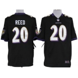 Nike Baltimore Ravens #20 Ed Reed Black Game Jersey