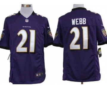 Nike Baltimore Ravens #21 Lardarius Webb Purple Game Jersey