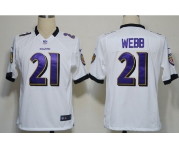 Nike Baltimore Ravens #21 Lardarius Webb White Game Jersey