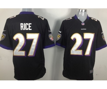 Nike Baltimore Ravens #27 Ray Rice Black Game Jersey