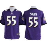 Nike Baltimore Ravens #55 Terrell Suggs Purple Game Jersey