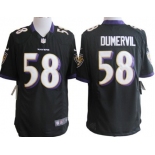 Nike Baltimore Ravens #58 Elvis Dumervil Black Game Jersey