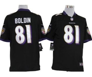 Nike Baltimore Ravens #81 Anquan Boldin Black Game Jersey