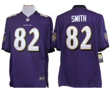 Nike Baltimore Ravens #82 Torrey Smith Purple Game Jersey