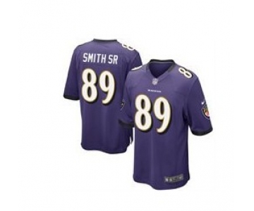 Nike Baltimore Ravens #89 Steve Smith Sr Purple Game Jersey