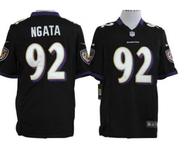 Nike Baltimore Ravens #92 Haloti Ngata Black Game Jersey
