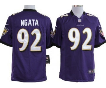 Nike Baltimore Ravens #92 Haloti Ngata Purple Game Jersey