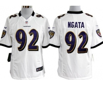 Nike Baltimore Ravens #92 Haloti Ngata White Game Jersey