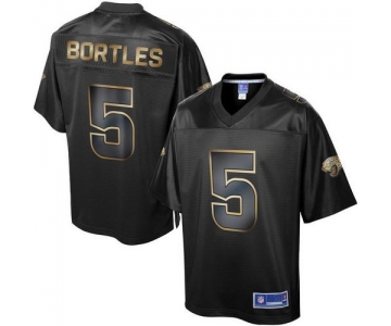 Nike Jaguars #5 Blake Bortles Pro Line Black Gold Collection Men's Stitched NFL Game Jersey