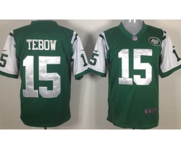 Nike New York Jets #15 Tim Tebow Green Game Jersey