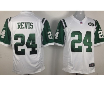 Nike New York Jets #24 Darrelle Revis White Game Jersey