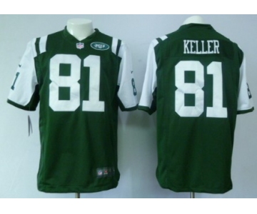 Nike New York Jets #81 Dustin Keller Green Game Jersey
