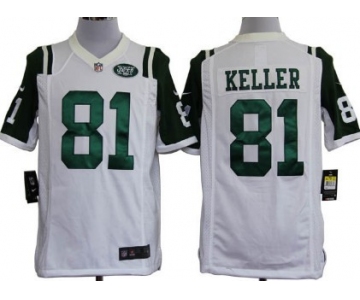 Nike New York Jets #81 Dustin Keller White Game Jersey
