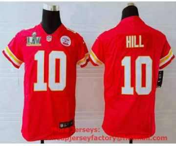 Youth Kansas City Chiefs #10 Tyreek Hill Red 2021 Super Bowl LV Vapor Untouchable Stitched Nike Limited NFL Jersey