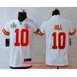 Youth Kansas City Chiefs #10 Tyreek Hill White 2021 Super Bowl LV Vapor Untouchable Stitched Nike Limited NFL Jersey